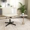 Adjustable Height Rocking Criss Cross Legged Armless Chair with Metal Base and Ergonomic Backrest